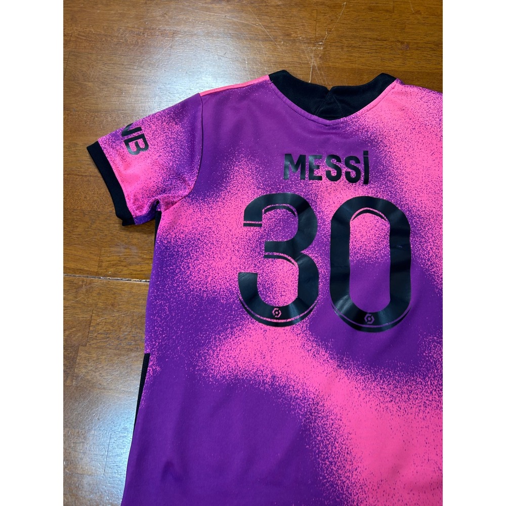 Paris Saint-Germain Limitless Soccer Jersey Youth S Pink Purple Messi 30 PSG - Picture 10 of 10